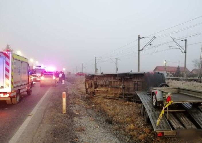 Accident rutier grav în Jucu de Mijloc (Cluj)/Foto: ISU Cluj