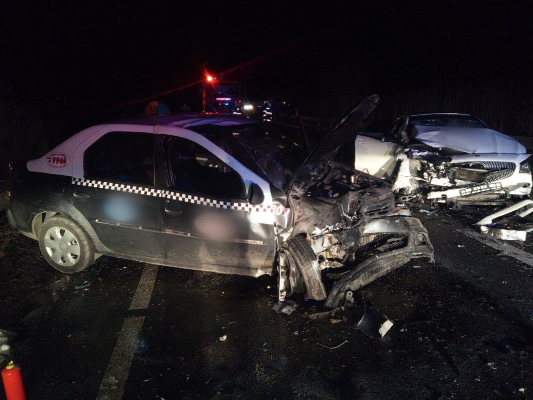 Accident rutier la Mera Foto ISU Cluj