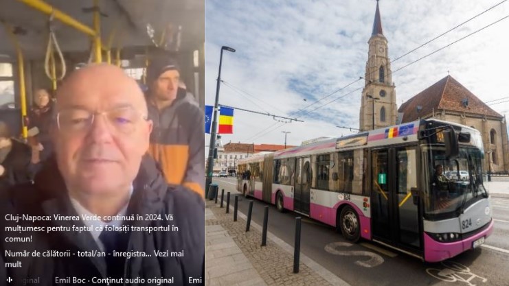 Primarul Emil Boc spune că „Vinerea Verde” a fost un succes în 2023 / Foto 1: captură ecran Reel Facebook - Emil Boc