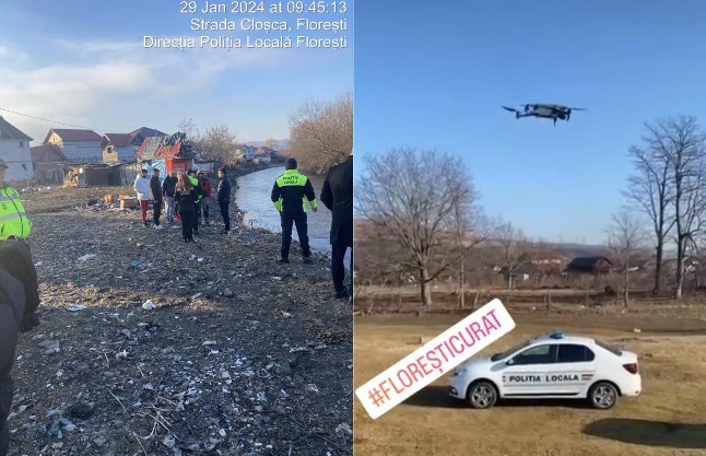 Verificări din dronă în Florești