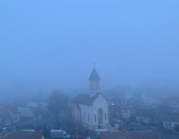 Vizibilitate scăzută pe drum din cauza ceții / Foto: monitorulcj.ro
