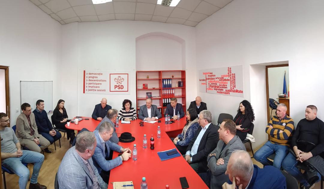 Întrunire a secretarului de stat la Ministerul Dezvoltării Monica Săsărman cu primarii și viceprimarii clujeni PSD  Foto: PSD Cluj
