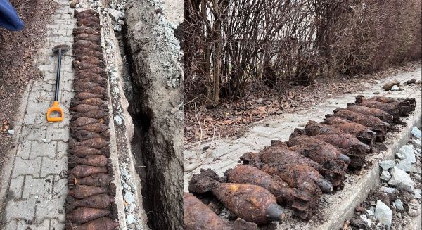 Proiectile descoperite în Baciu/ Foto: ISU Cluj