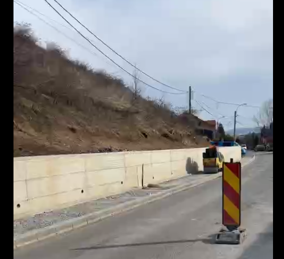 Lucrări de modernizare strada Valea Seacă/Foto: Emil Boc Facebook.com