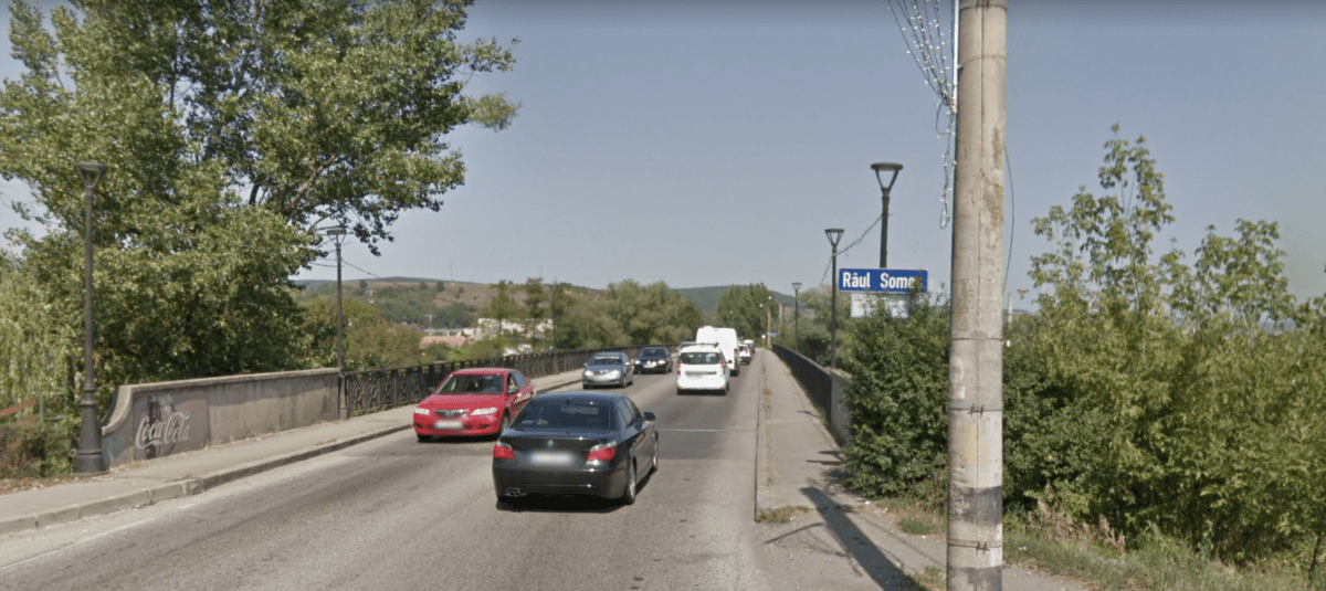 Se închide circulația pe podul peste Someș din Dej. FOTO: Google Maps