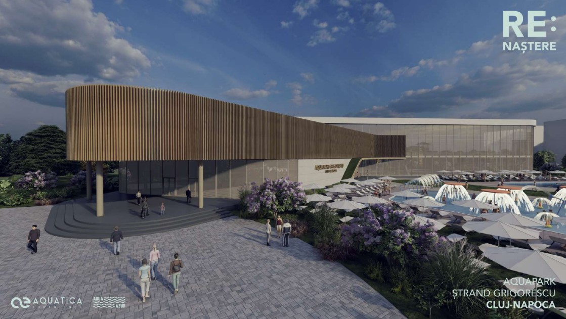Viitorul Aquapark Grigorescu. Sursă: Randare Primăria Cluj-Napoca