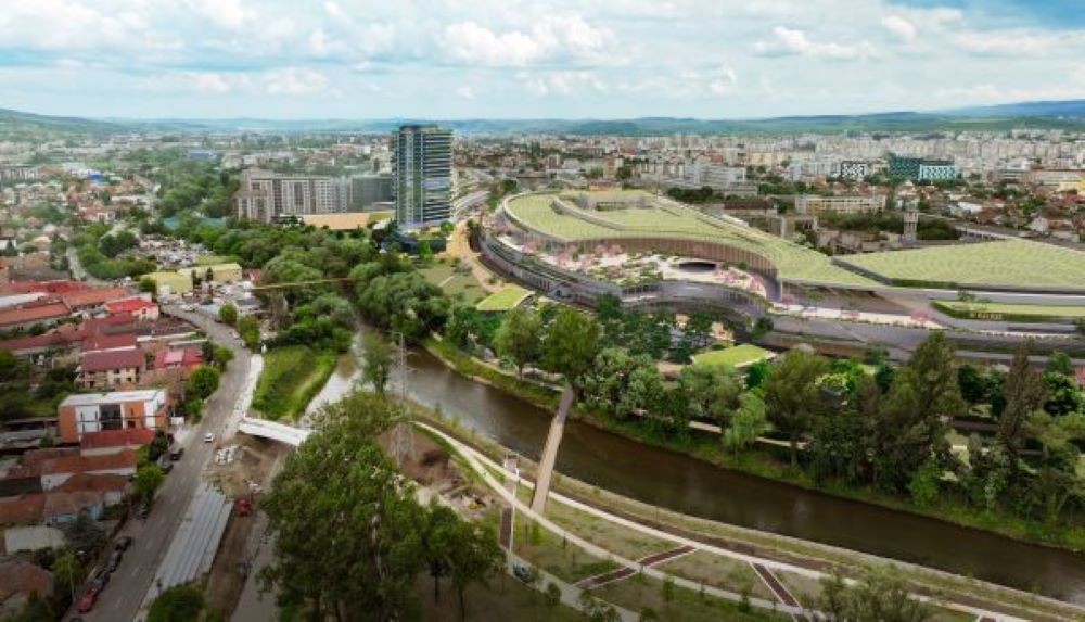 Proiectul de regenerare urbană a fostei platforme industriale Carbochim a fost lansat din nou în dezbatere publică. Sursă: Randare proiect