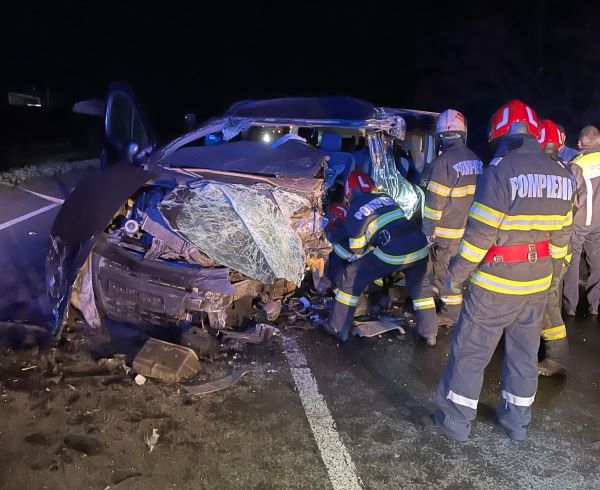 Accident grav în Sânpaul/ Foto: ISU Cluj