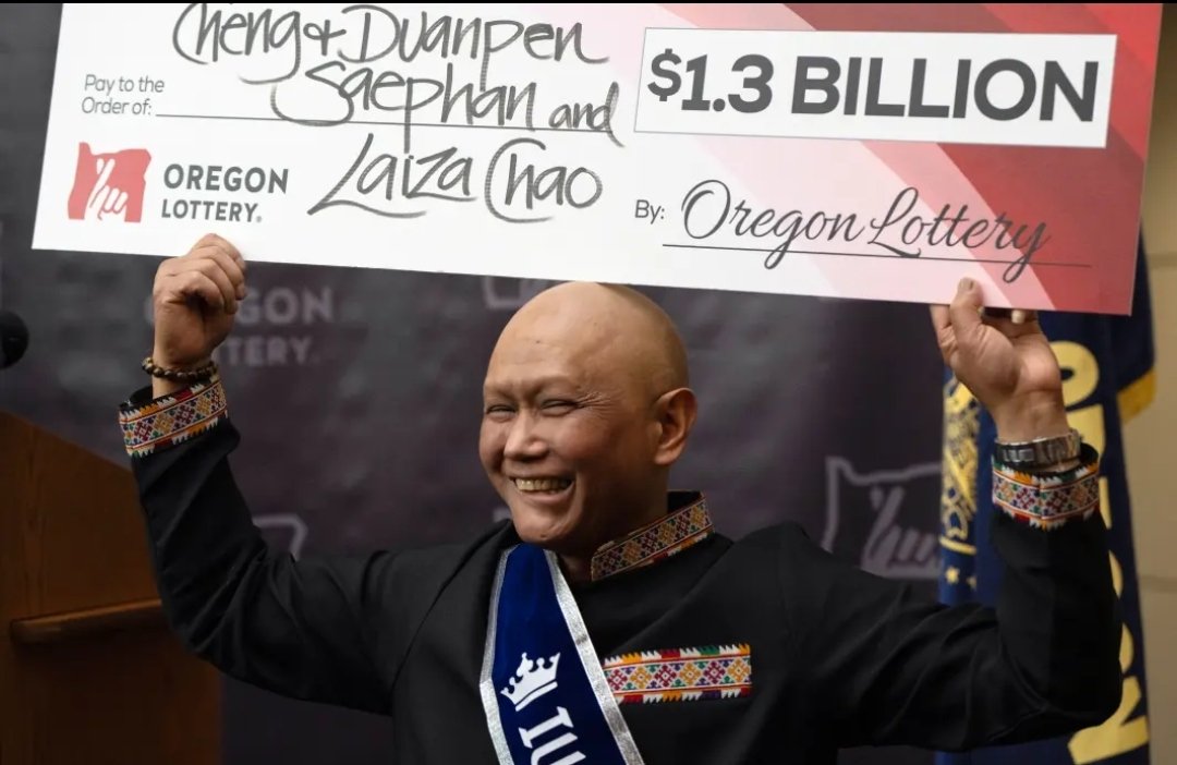 Imagini cu Cheng „Charlie” Saephan afișate când s-a dezvăluit că este unul dintre câștigătorii premiului cel mare de 1