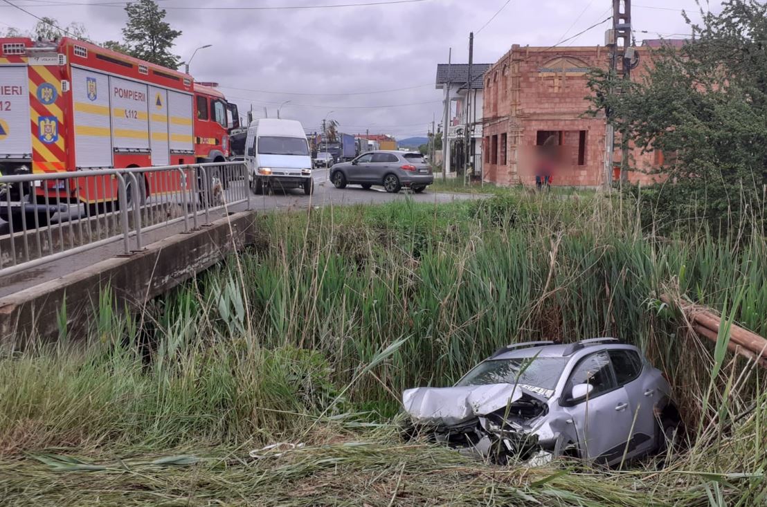 Accident rutier în Huedin. Bărbat rănit