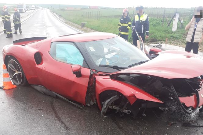 Accident rutier în localitatea clujeană Copăceni/Foto: ISU Cluj