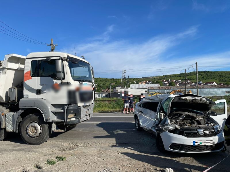 Accident mortal în Sânnicoara/ Foto: ISU Cluj