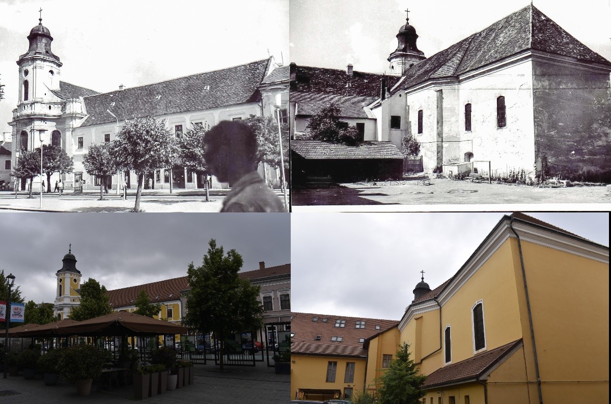 Catedrala Greco-Catolică „Schimbarea la Față” din Cluj-Napoca/ Foto sus: Istoria Fotografiei Clujene - Facebook/Foto jos: Aurel Bîrliba - monitorulcj.ro