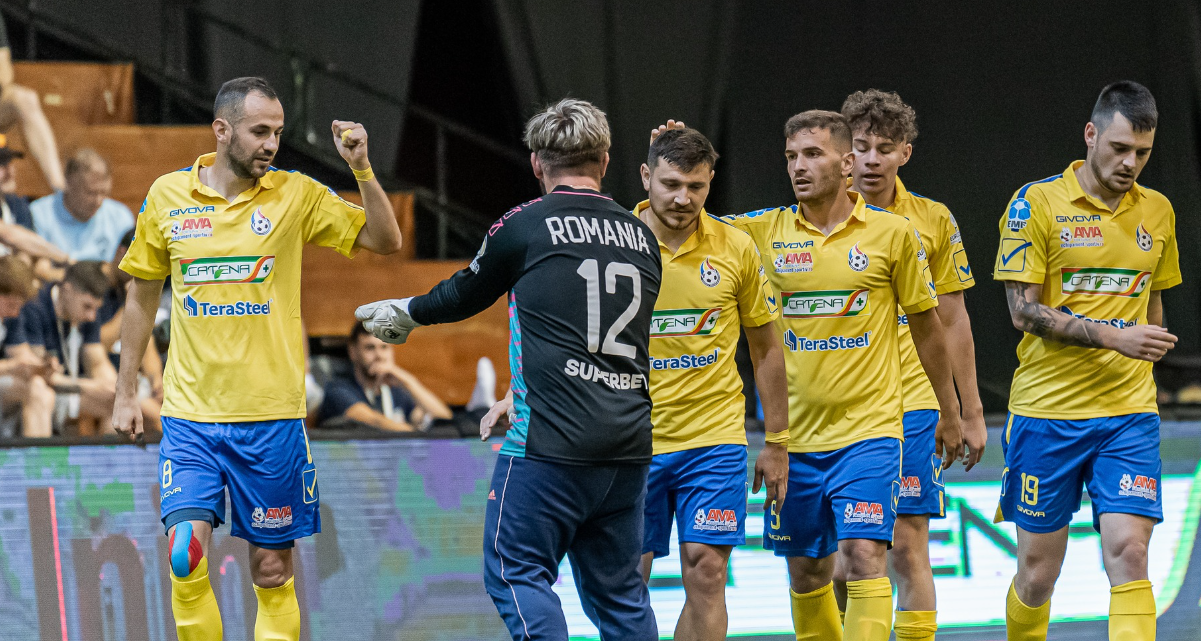 Victorie pentru naționala de minifotbal a României/Foto: Federația Română de Minifotbal Facebook.com