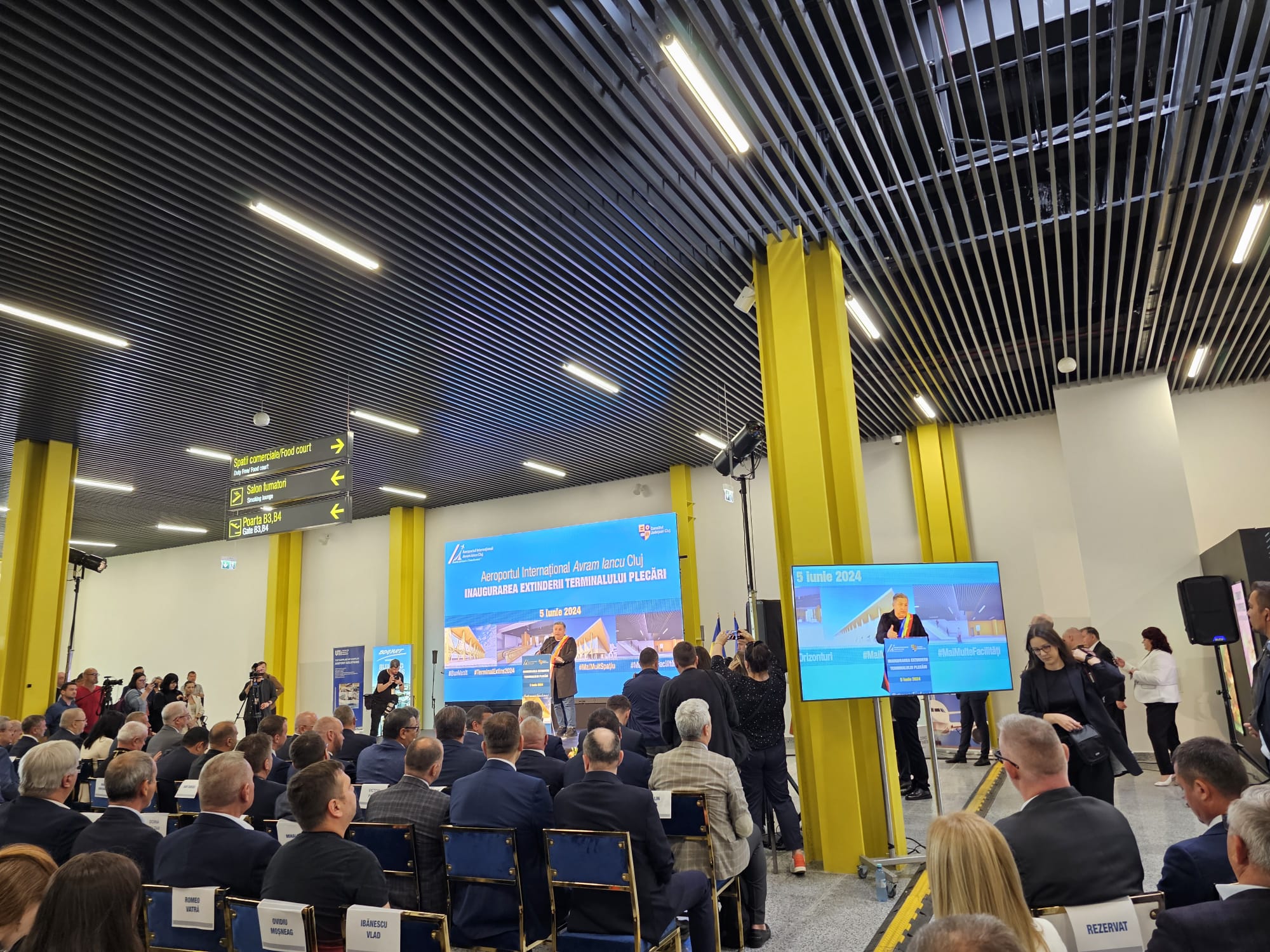 Inaugurarea terminalului de plecări de la Aeroportul Internațional Cluj/Foto: Paula Copaciu - monitorulcj.ro