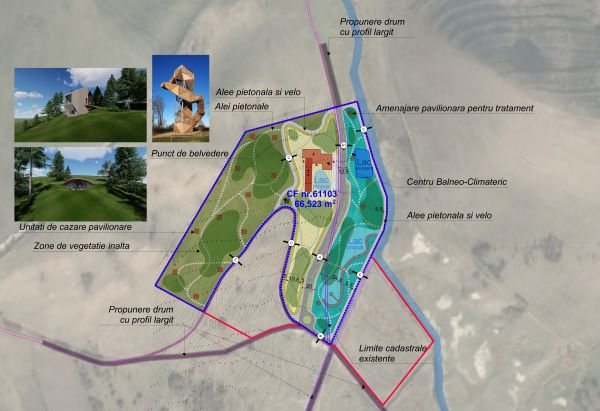 Consiliul Județean a aprobat proiectul de construire a unui complex balnear la Jucu de Sus | Randare proiect