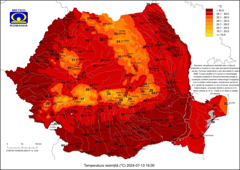 Aproape 40 de grade Celsius