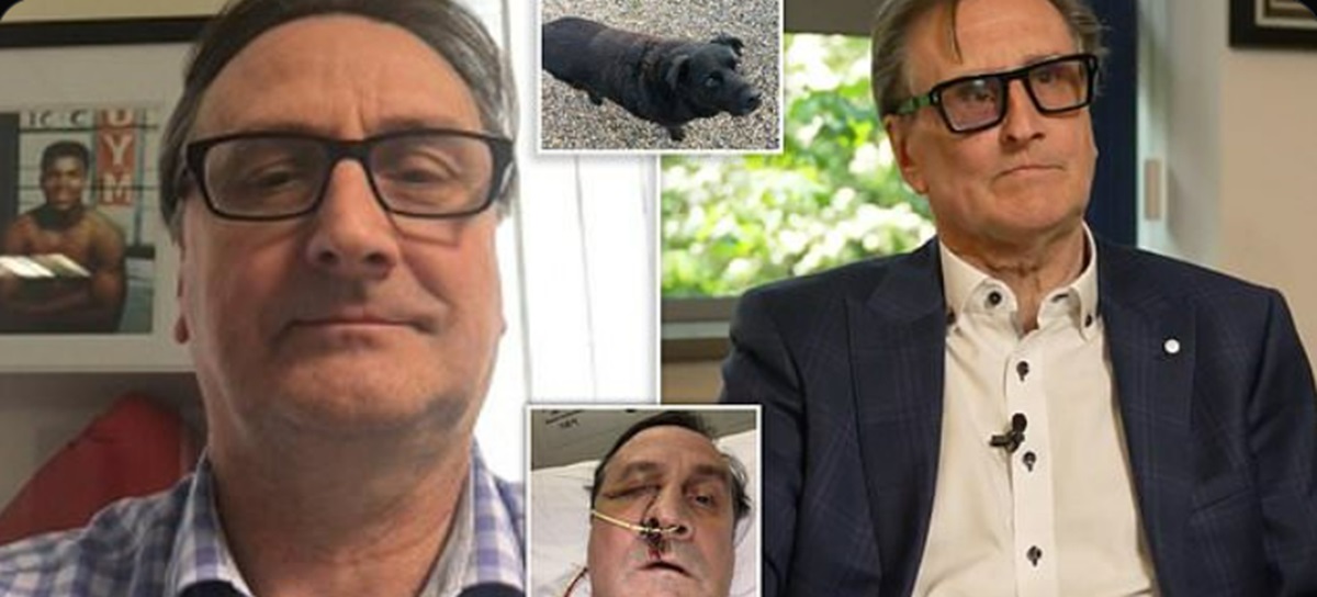 Un bărbat căruia i-a fost extirpată jumătate din față după ce câinele său a mirosit o tumoare agresivă îndeamnă oamenii să nu-și ignore simptomele. Foto: X / Dailymail