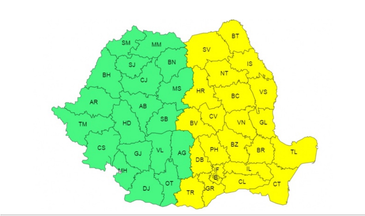 Meteorologii anunță ploi în majoritatea regiunilor României pentru weekend