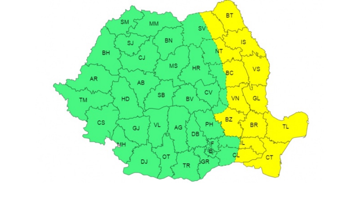 Meteorologii anunță ploi torențiale și vânt puternic în sudul și estul României pentru weekend