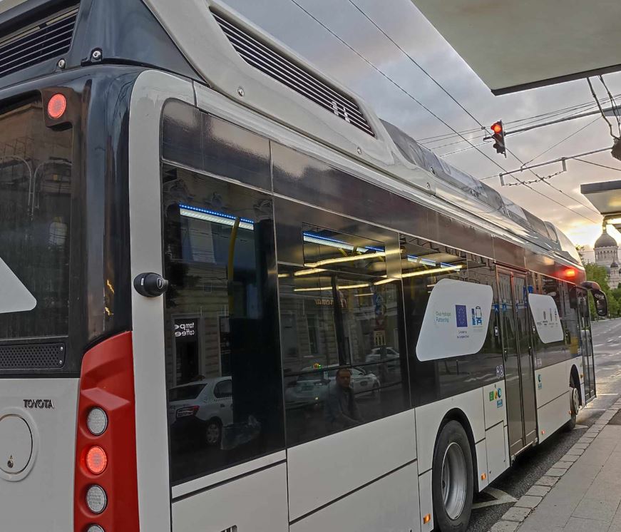 Clujul va avea prima stație de producere și alimentare cu hidrogen|Foto: Autobuz cu hidrogen