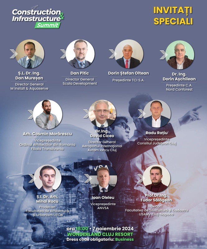 Cine sunt invitații Construction & Infrastructure Summit Cluj
