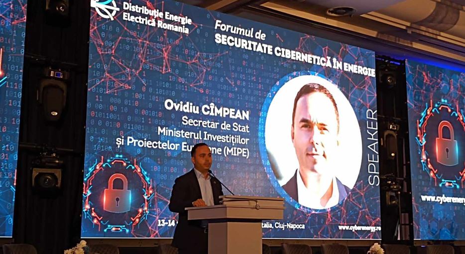 Dezvoltarea securității cibernetice în energie prin fonduri europene. Secretarul de stat Ovidiu Cîmpean: „Să investim în energie regenerabilă și rețele inteligente pentru o reziliență cibernetică de impact în regiune”.|Foto: monitorulcj.ro