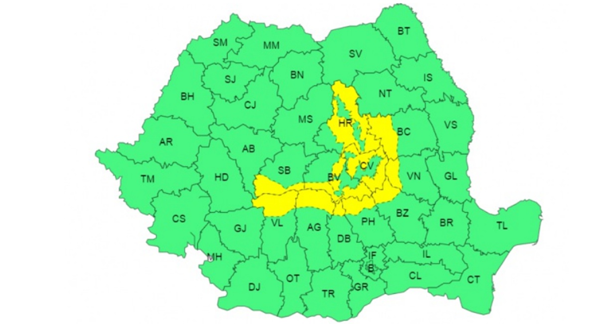 România va fi afectată de precipitații în cea mai mare parte a țării