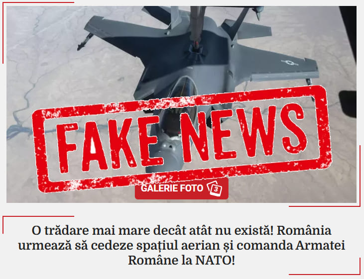 Ministerul Apărării Naţionale semnalează că au apărut noi dezinformări cu privire la apărarea spaţiului aerian al României | Foto: Ministerul Apararii Nationale