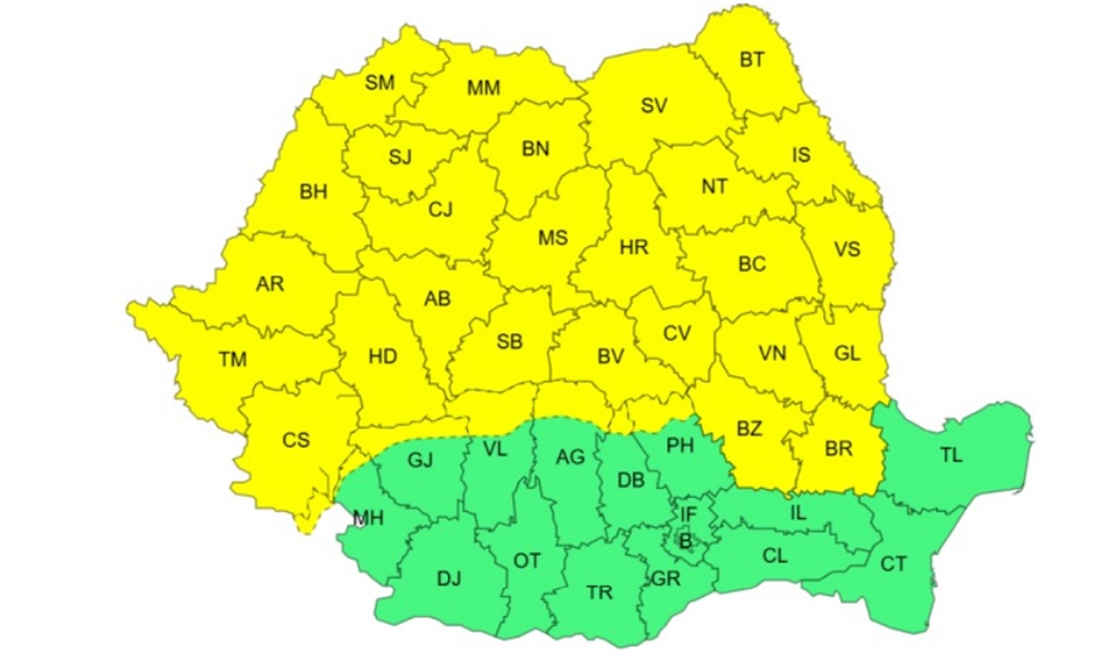 România se confruntă cu o schimbare bruscă a vremii între 5-7 aprilie