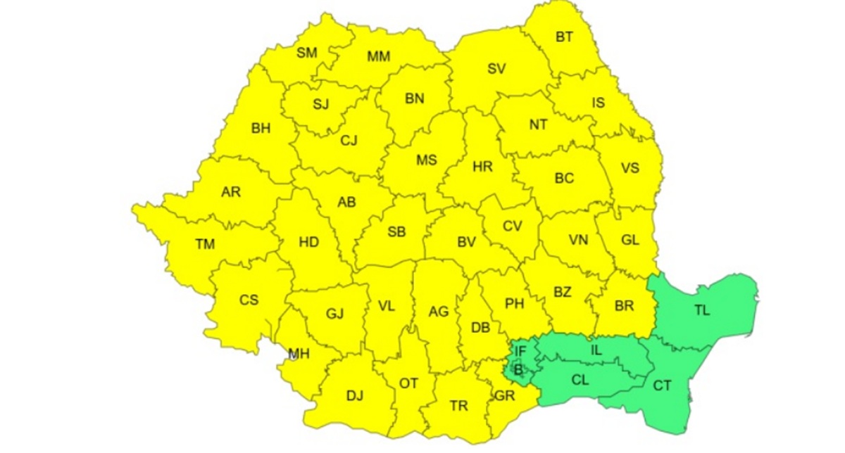 Meteorologii au actualizat prognoza și au emis cod galben de ninsoare pentru cea mai mare parte a României