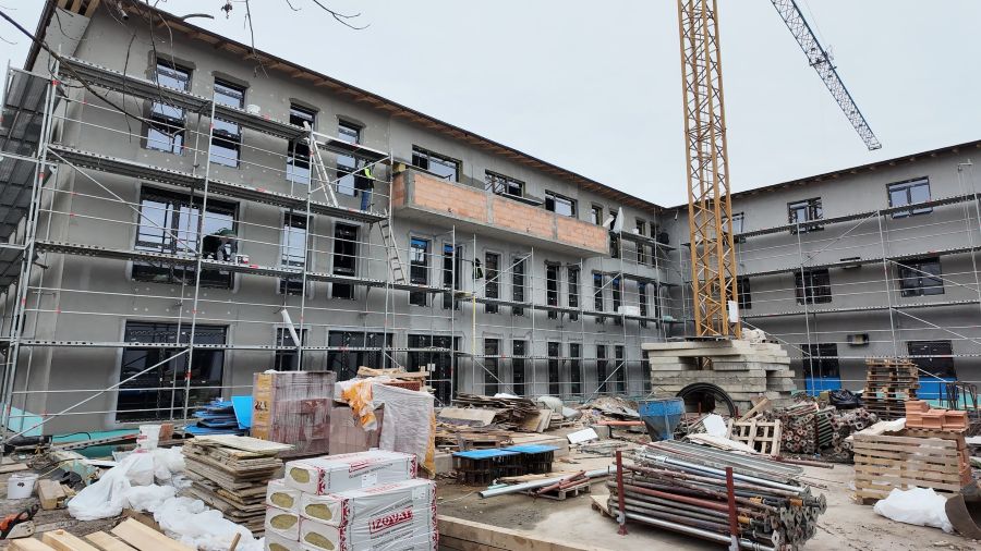 Construcția Centrului Rezidențial pentru seniori avansează conform planului| Foto: Dan Ștefan Tarcea - Facebook