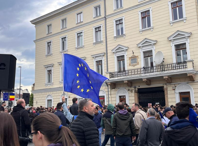 Marș pentru democrație la Cluj-Napoca