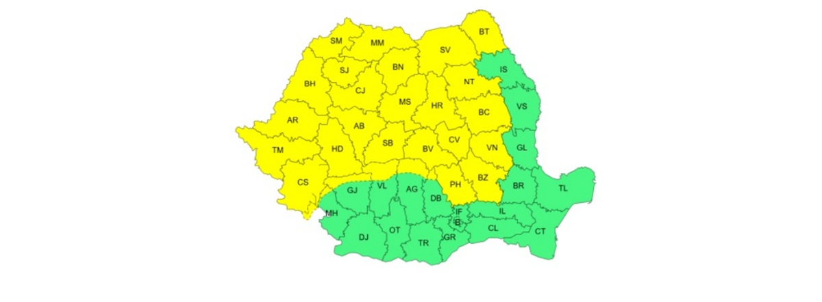 Vremea va fi instabilă joi în Transilvania și alte regiuni