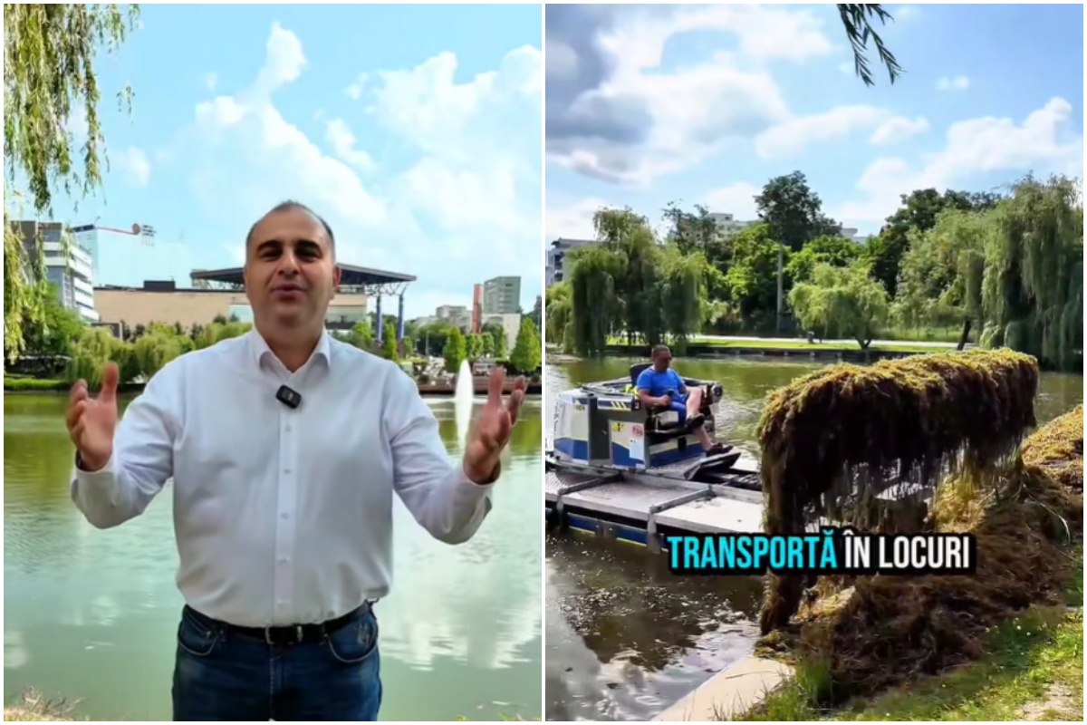 Intervenție pentru curățarea lacului Gheorgheni din Cluj-Napoca Viceprimarul Dan Tarcea: „Facem aceste lucrări pentru ca lacul să rămână un spațiu curat
