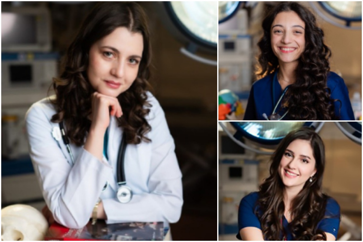 Adriana Cezara Damian Buda – Șefa promoției programului în limba română ;  Olivia Paris – Șefa promoției programului în limba franceză și Ioana Gabriela Moroșan – Șefa promoției programului în limba engleză | Foto: UMF Cluj - Facebook