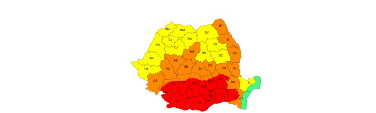 Meteorologii au emis Cod roșu de căldură pentru 14 județe și București