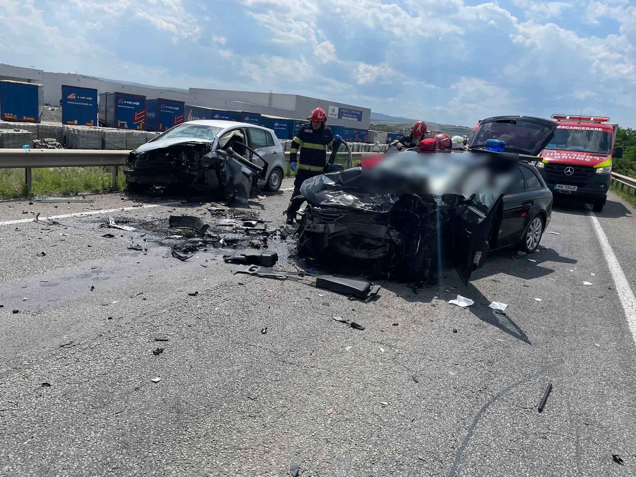 Accident rutier grav pe centura Vâlcele-Apahida produs de un șofer beat|Foto: ISU Cluj