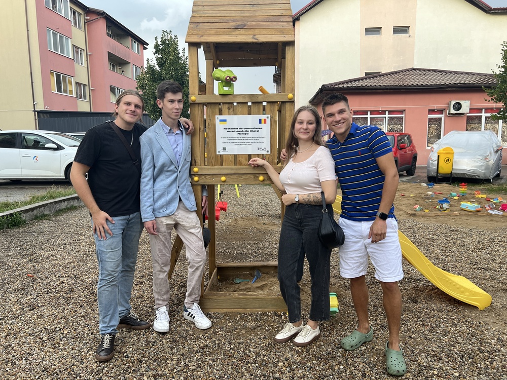 „Parcul Prieteniei” din Florești a fost renovat de ucraineni | Foto: ANA GREAVU