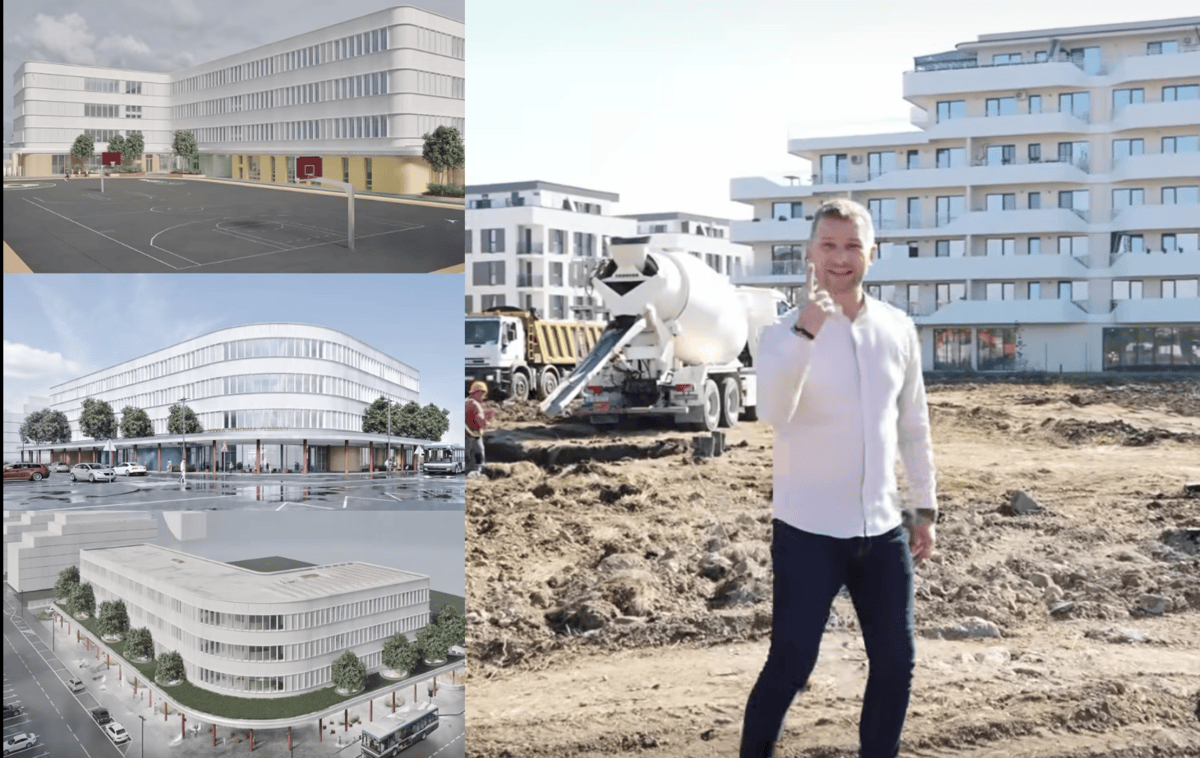 Start lucrări la școala de 55 de mil. euro din Florești | Foto: Captură video Facebook