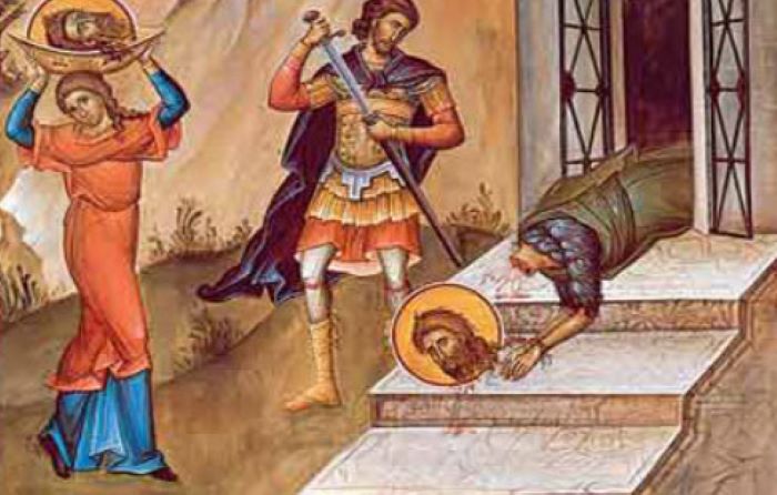 Tăierea capului Sfântului Proroc Ioan Botezătorul este pomenită în calendarul creştin ortodox în 29 august