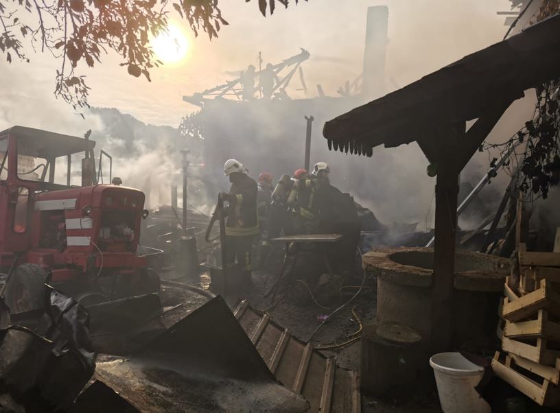 Incendiu de amploare în Panticeu|Foto: ISU Cluj