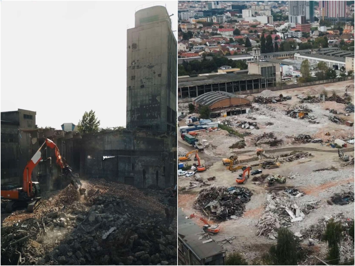 Fosta platformă Carbochim Cluj a fost demolată | Foto: Captură video