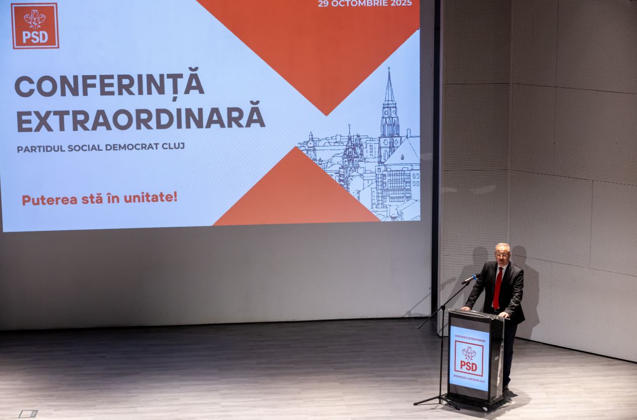 Social-democrații clujeni au votat delegații care vor reprezenta județul la Congresul Național PSD din noiembrie. Vasile Dîncu