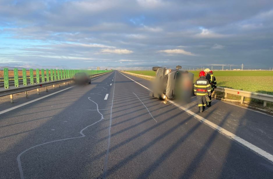 Șoferul care a produs accidentul de pe Autostrada Transilvania era băut: avea o alcoolemie de peste 1 la mie|Foto: ISU Cluj
