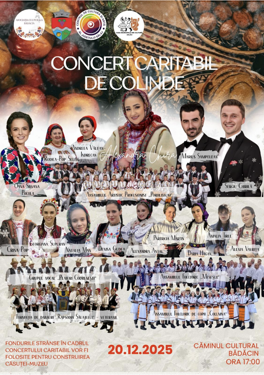 Asociația Culturală Bădăcin organizează un concert caritabil de colinde