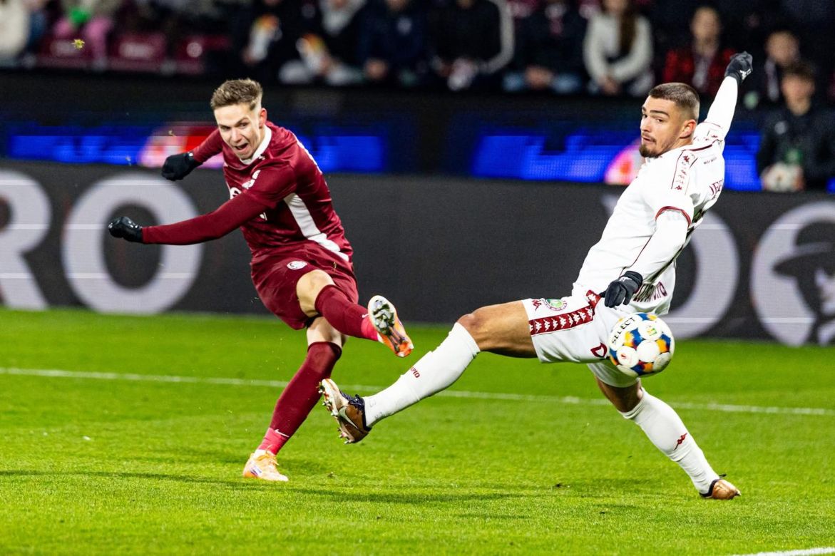 Louis Munteanu a fost golgheterul Superligii în sezonul trecut // Foto: CFR 1907 Cluj Facebook