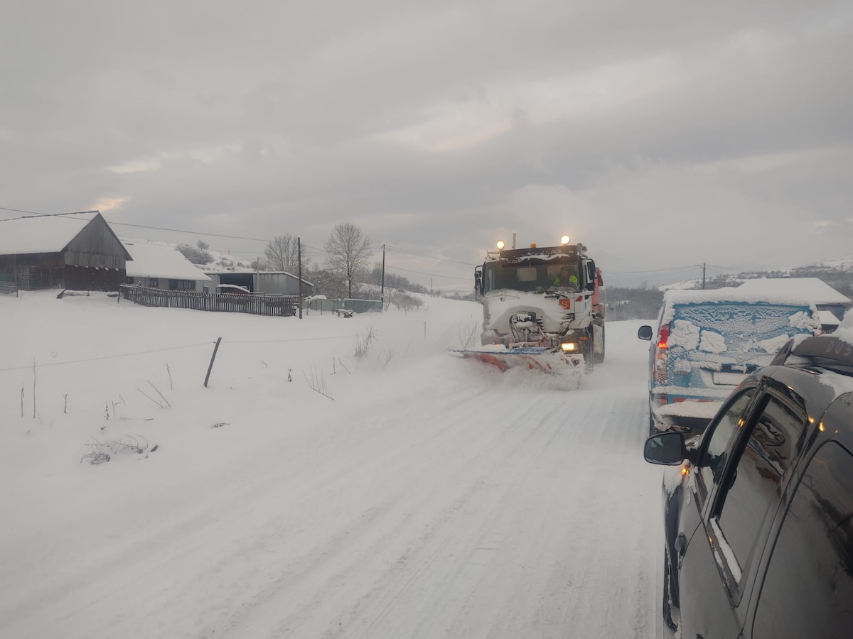 Consiliul Județean Cluj a intervenit pentru a deszăpezi drumurile aflate în administrare | Foto: Consiliul Județean Cluj