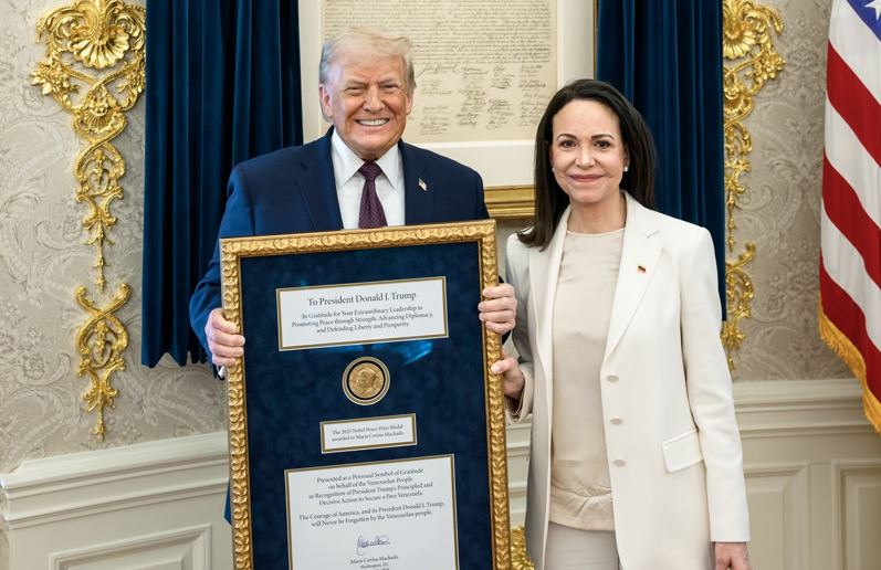 Opozanta venezueleană Machado i-a oferit lui Trump medalia Premiului Nobel pentru Pace: „O medalie poate schimba proprietarul