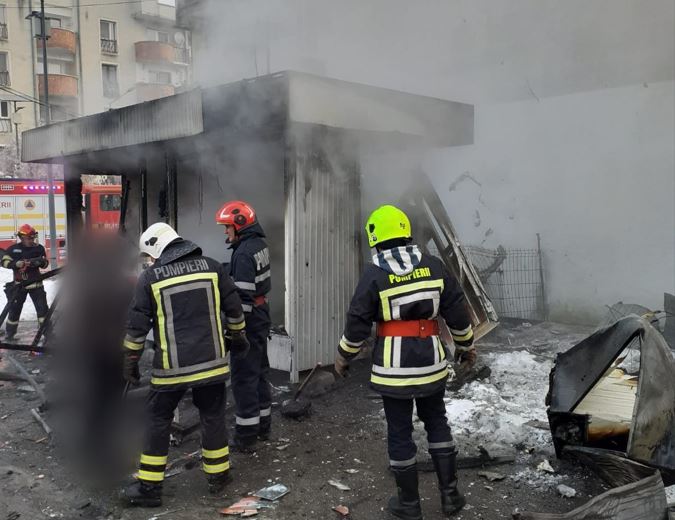 O plăcintărie din Gherla a fost distrusă din cauza unui incendiu